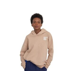 CAMILLA AND MARC Women's Beige Clay Ovaries Talk About Them Cozy Hoodie Size 8